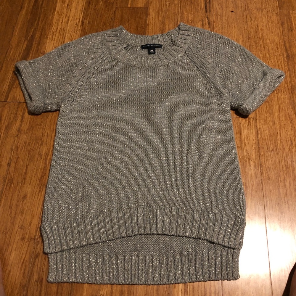 Banana Republic glittery short sleeve sweater
